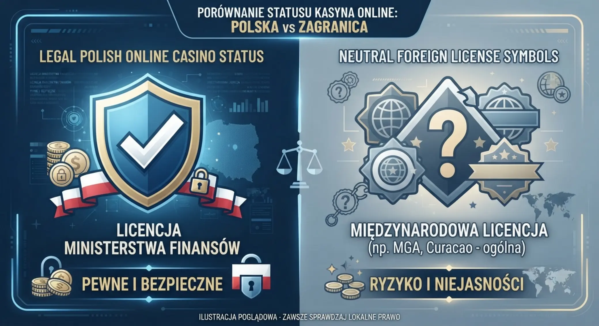 Polska licencja a licencja zagraniczna Porównanie legalnego kasyna w Polsce i licencji zagranicznej